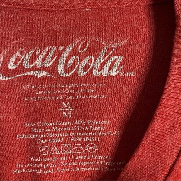 Coca-Cola Graphic Print Short Sleeve Crewneck Retro T-Shirt - Picture 4 of 6